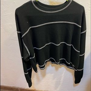 Hollister striped cropped long sleeve